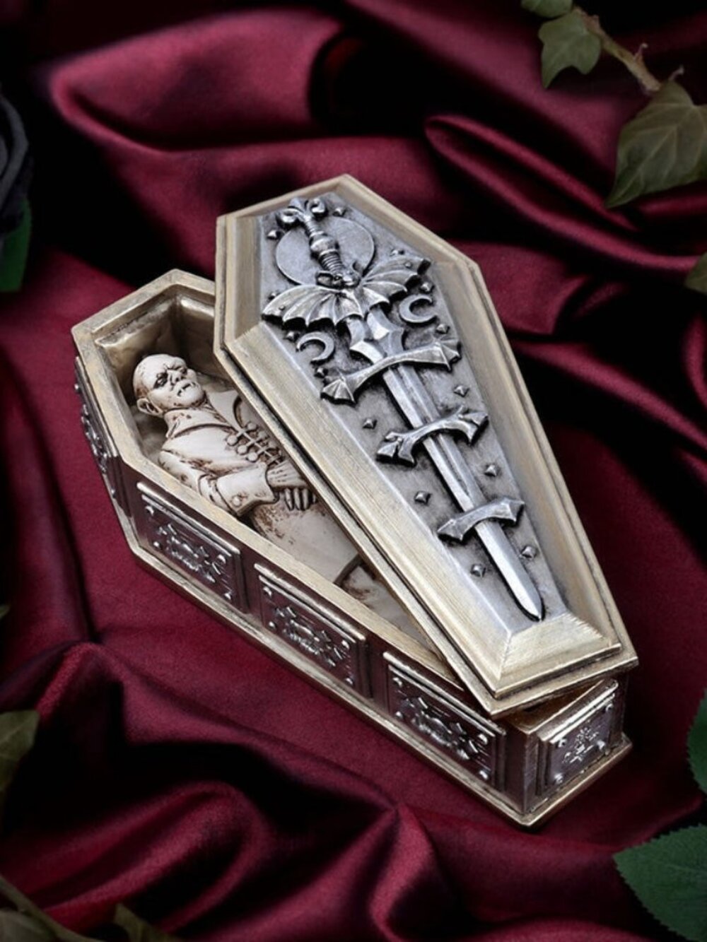 LAST CHANCE! Nosferatu's Rest Figure and Casket Resin Decor New in Box
